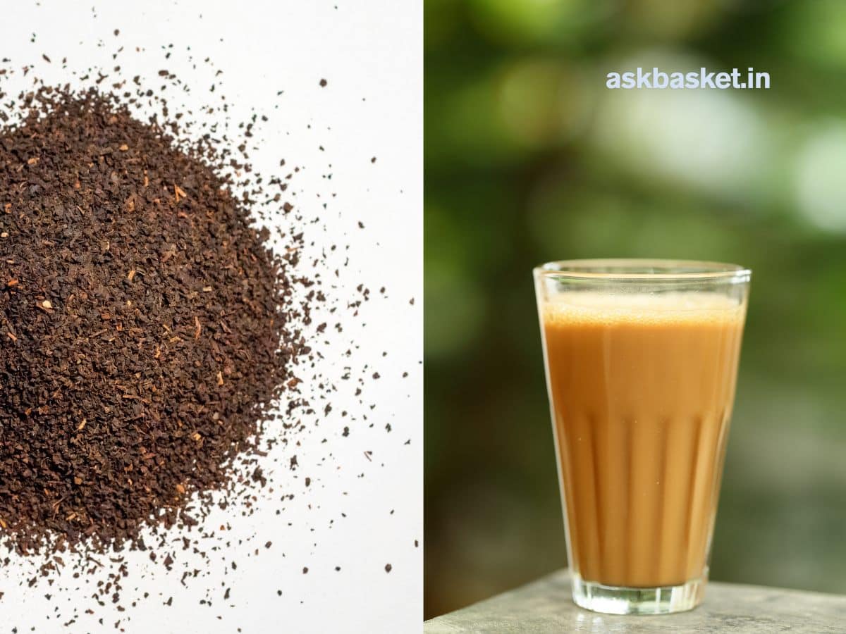 Orthodox Masala Tea granule and tea glass